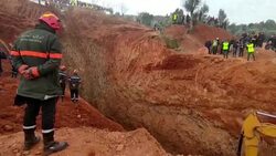 CLEAN : Morocco rescuers dig to save boy trapped in well for days (2) News Clip