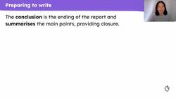 Writing the conclusion of a non-chronological report about anglerfish Instructional Video