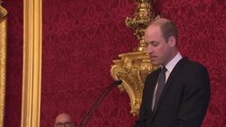 The Duke of Cambridge speaks at the reception for the Metropolitan and City Police Orphans Fund News Clip