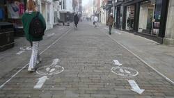 Smattering of Winchester residents walk through town during lockdown News Clip