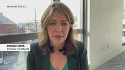 Premier Danielle Smith calling for diplomacy amid tariff threat News Clip