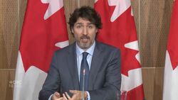 Trudeau is asked if Canada will get some of the U.S.'s vaccine production in June News Clip