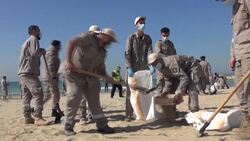 CLEAN : Lebanon starts cleaning beaches after Med oil spill News Clip