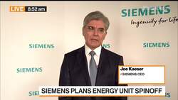 Siemens CEO Says Energy Spinoff Is Best Way to Boost Shares News Clip