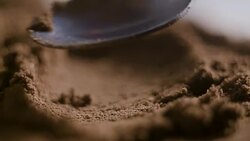 Fresh Ground Coffee And Spoon 2 Stock Footage