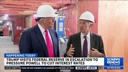 Trump visits Federal Reserve with Jerome Powell News Clip