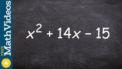 Factoring trinomials using the diamond method, x^2 + 14x - 15 Instructional Video