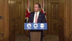 Health Secretary Matt Hancock speaks at Downing Street press conference News Clip