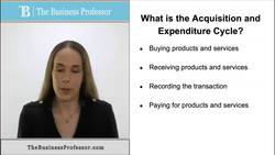 Auditing - What is the Acquisition and Expenditure Cycle Instructional Video