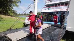 CLEAN : Hospital boats provide medical attention to remote village in Brazilian Amazon News Clip