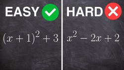 Easy to Hard Progression Find The Vertex of a Quadratic Instructional Video
