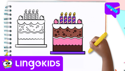 How to draw a Birthday Cake Instructional Video