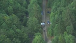 Aerial Shots Police investigation of French Alps shooting News Clip