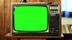 1980s Television With Green Screen. Stock Footage