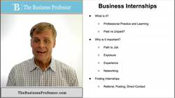 Business Internships Instructional Video