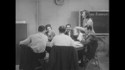 1960s: Woman pours coffee for campaign workers and volunteers Stock Footage