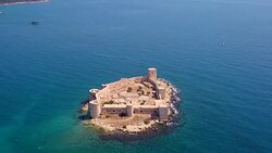 Kiz Kalesi - Korykos Aerial View Stock Footage