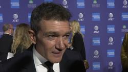 At Palm Springs festival, Antonio Banderas says no more 'Desperado' and Cynthia Erivo gets excited for the Globes Instructional Video