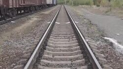 passage of the camera along railroad tracks and convoy Stock Footage