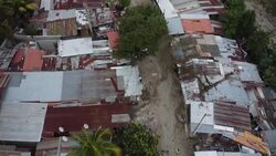 Aerial Shots of a Shanty Town in Honduras News Clip