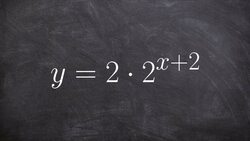 Math tutorial for graphing an exponential function with transformations Instructional Video