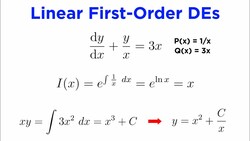 Linear First-Order Differential Equations Instructional Video