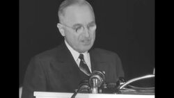 Pres. Harry Truman speaks in Milwaukee during 1952 presidential campaign News Clip