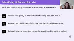 Identifying and analysing Ian McEwan's use of a plot twist in 'Atonement' Instructional Video