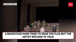 High Drama At London Event: New Video Shows Gaza Flag Being Pulled, But Artist Refuses To Yield News Clip