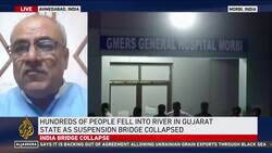 Dozens killed and hundreds plunged into river in India's Gujarat News Clip