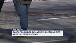 Depression forms on I-80 in Morris County in area where sinkhole formed in December News Clip