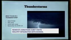 News 12 Storm Watch Team meteorologist Jonathan Cubit visits students at Norwalk's Wolfpit Integrated Arts School News Clip