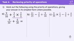 Priority of operations with positive and negative integers, decimals and fractions Instructional Video