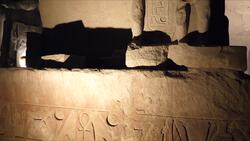 Egypt, Luxor - Temple of Luxor - Ramesses II statues Stock Footage