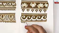 Basic Mehndi Belt Design Tutorial Instructional Video