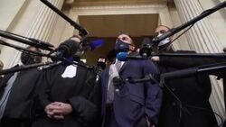 CLEAN : Images of American 'heroes' of foiled Paris train attack and court sketches News Clip