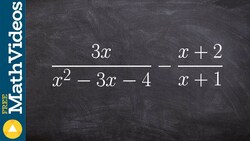 Subtract two rational expressions Instructional Video