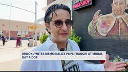 Faithful gather at Pope Francis mural in Bay Ridge to honor late pontiff News Clip