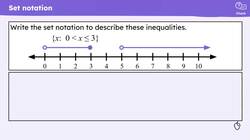 Solution set notation Instructional Video