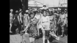 Women Modeling Swimwear, 1890s Stock Footage