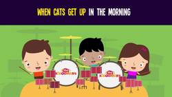When Cats Get Up in the Morning Song for Kids | Fun Animal Songs for Children | The Kiboomers Instructional Video