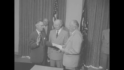Former Undersecretary of the Treasury Marion Folsom is sworn in as Secretary of Health, Education and Welfare News Clip