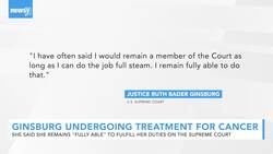 Ruth Bader Ginsburg Undergoing Chemotherapy For A Recurrence Of Cancer News Clip