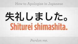 How to Apologize in Japanese Instructional Video