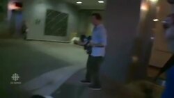 CNN reporter knocked down on-air by protester News Clip