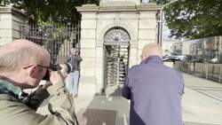 Past and current members of RTE’s board and executive leave Leinster House News Clip