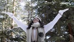 Meditation at forest Stock Footage