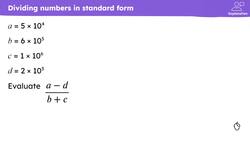 Dividing numbers in standard form Instructional Video