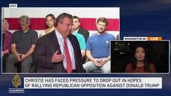 Former New Jersey Governor Chris Christie drops out of republican presidential primary race News Clip