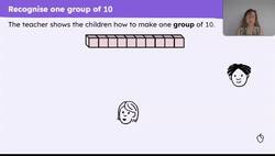 Composition of decade numbers to 100: making groups of 10 Instructional Video